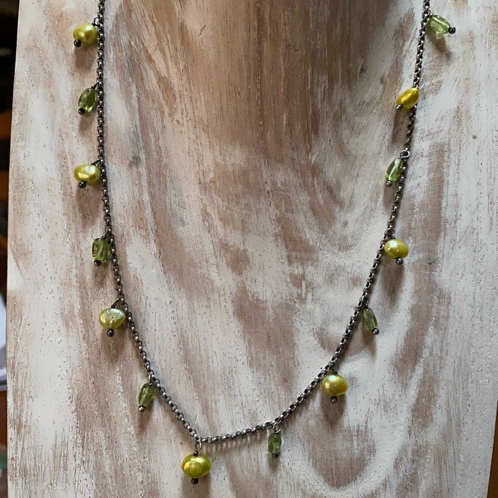 SILPADA.    Elegant Green and Yellow Beaded Necklace